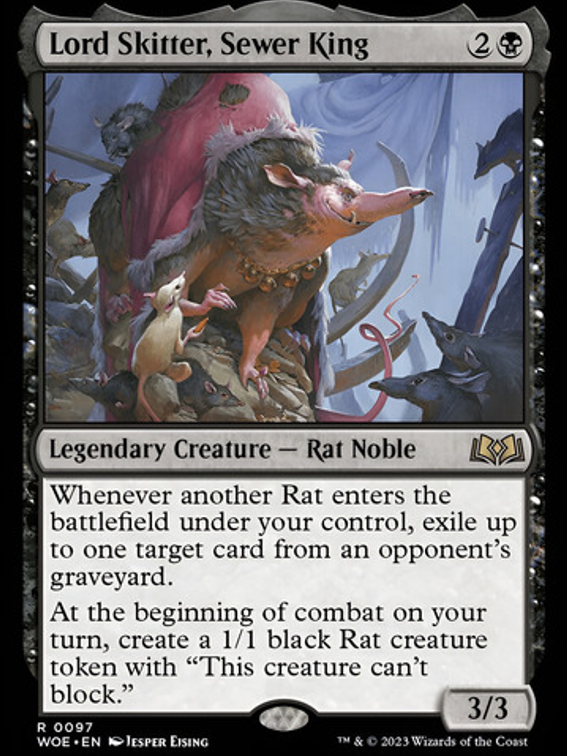 Carta Magic Lord Skitter Sewer King Foil [woe] Mtg Lord Skit 1