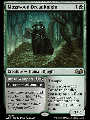 Carta Magic Mosswood Dreadknight Foil [woe] Mtg Mosswood Dre