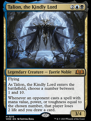 Carta Magic Talion The Kindly Lord Foil [woe] Mtg Talion The