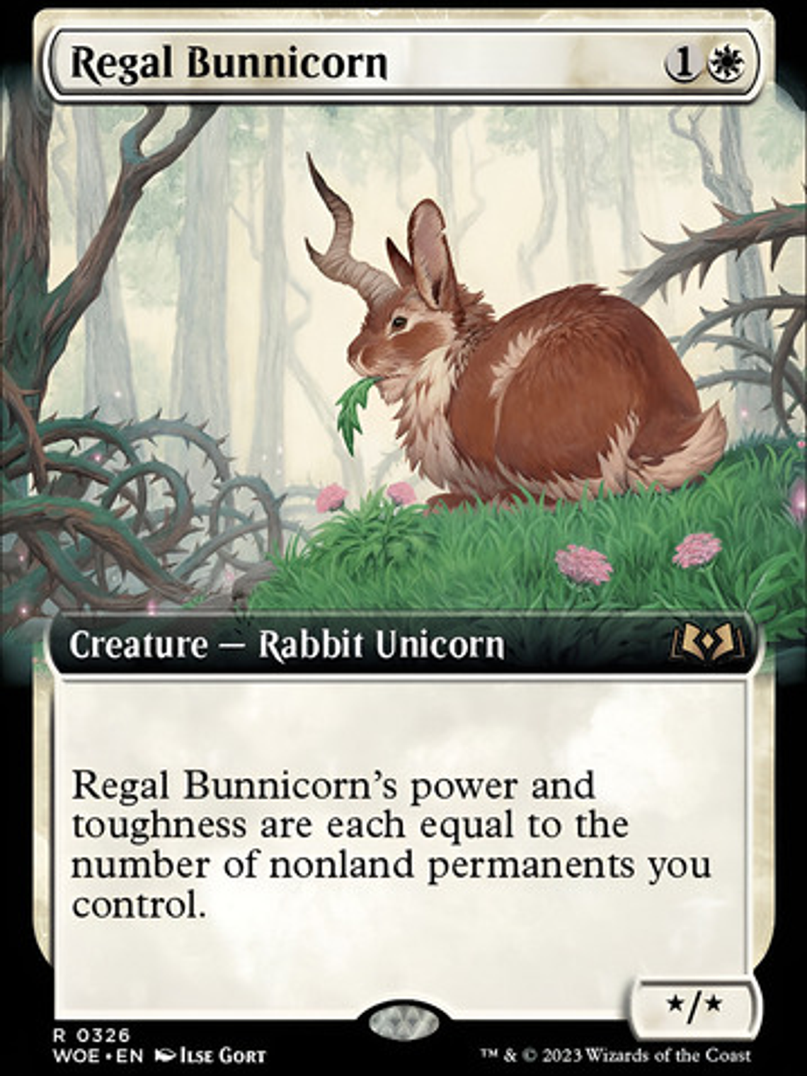 Carta Magic Regal Bunnicorn (extended Art) [woe] Mtg Regal B 1