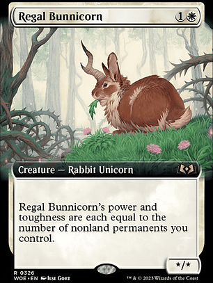 Carta Magic Regal Bunnicorn (extended Art) [woe] Mtg Regal B