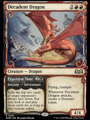 Carta Magic Decadent Dragon (showcase) [woe] Mtg Decadent Dr