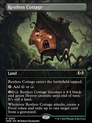 Carta Magic Restless Cottage (borderless) [woe] Mtg Restless