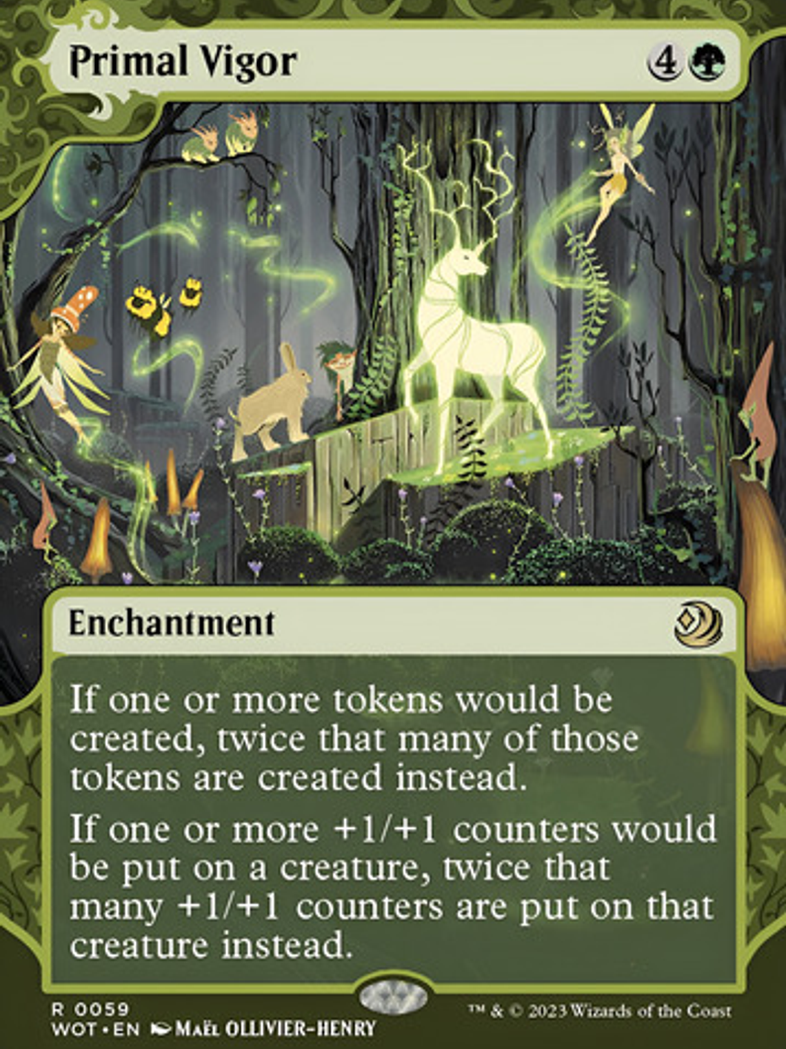 Carta Magic Primal Vigor Foil [woe] Mtg Primal Vigor Inglés 1