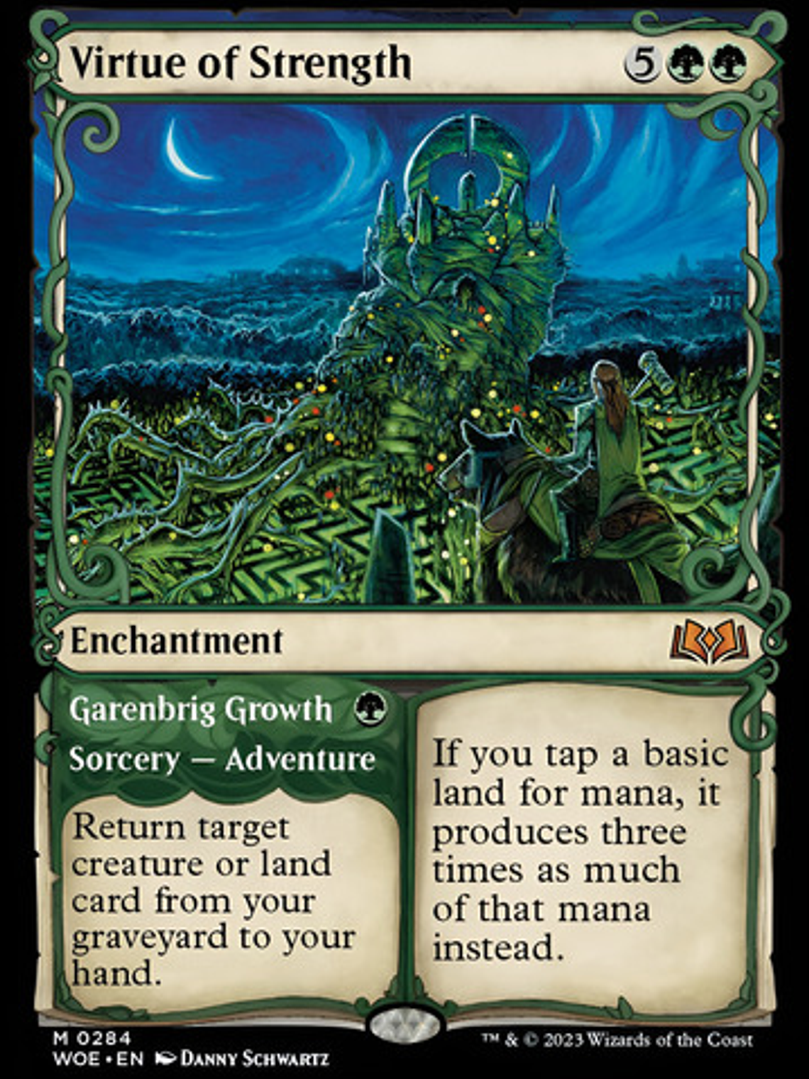 Carta Magic Virtue Of Strength (showcase) [woe] Mtg Virtue O 1