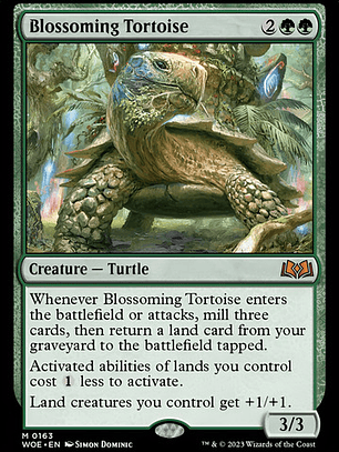 Carta Magic Blossoming Tortoise Foil [woe] Mtg Blossoming To