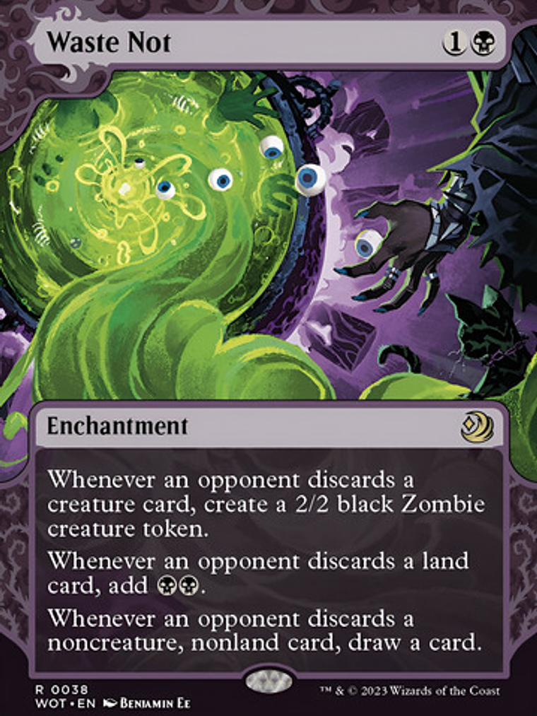 Carta Magic Waste Not [woe] Mtg Waste Not Inglés 1