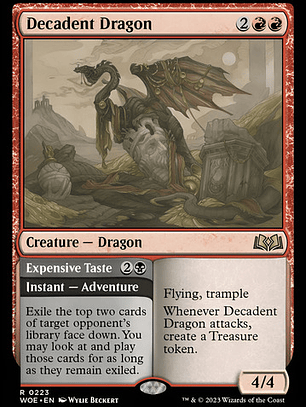 Carta Magic Decadent Dragon Foil [woe] Mtg Decadent Dragon I