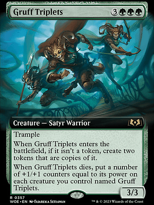 Carta Magic Gruff Triplets (extended Art) Foil [woe] Mtg Gru