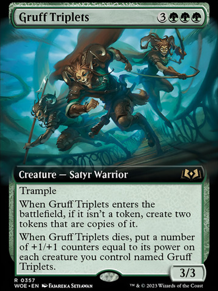 Carta Magic Gruff Triplets (extended Art) Foil [woe] Mtg Gru 1