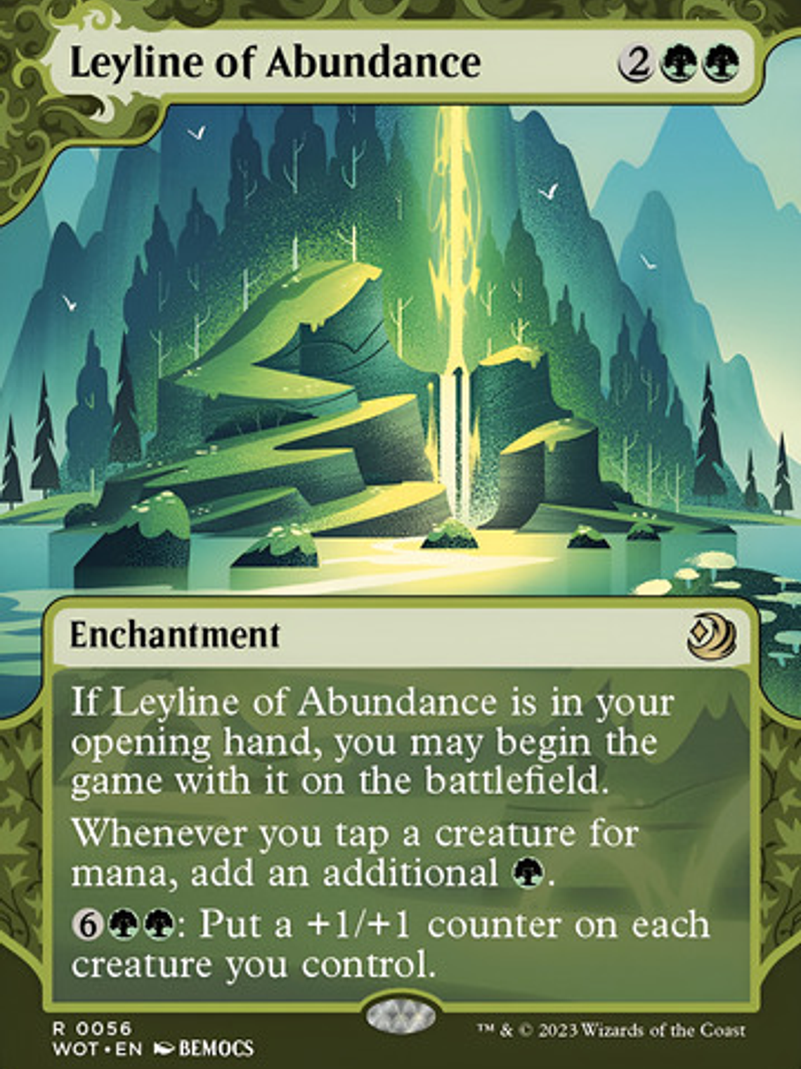 Carta Magic Leyline Of Abundance Foil [woe] Mtg Leyline Of A 1