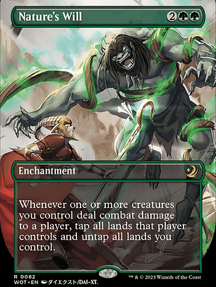 Carta Magic Nature's Will (anime Borderless) [woe] Mtg Natur