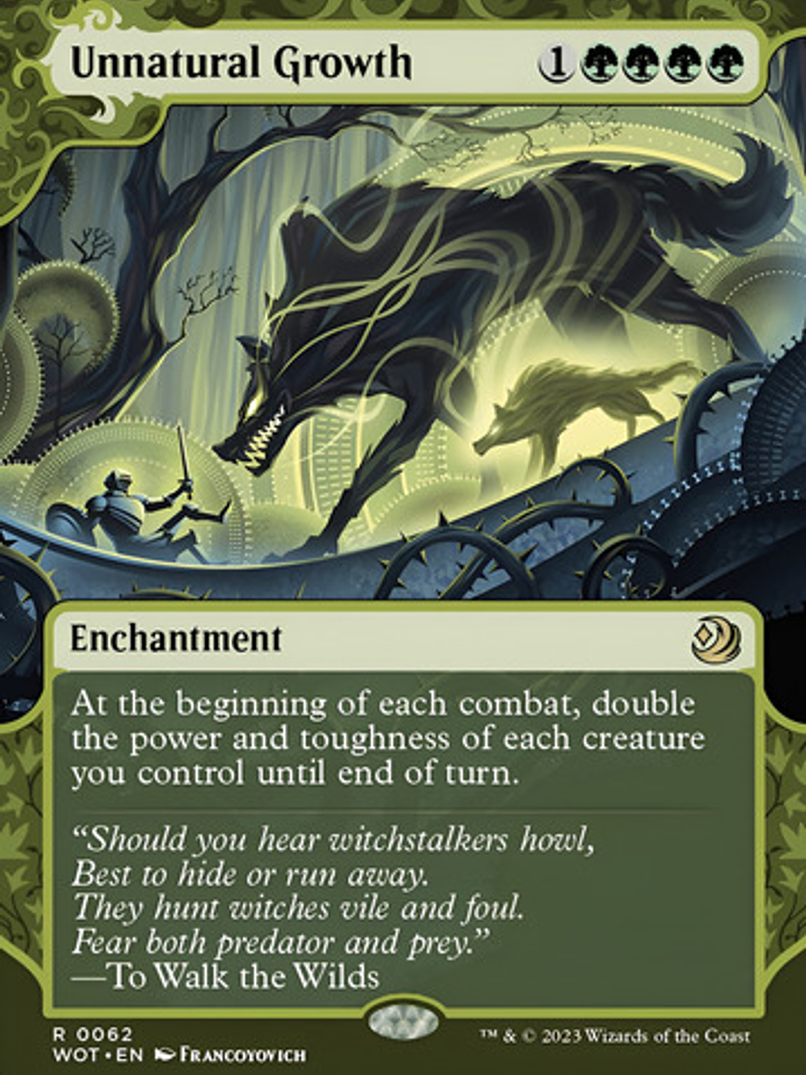 Carta Magic Unnatural Growth [woe] Mtg Unnatural Growth Ingl 1