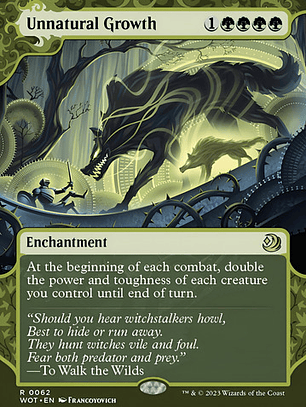 Carta Magic Unnatural Growth [woe] Mtg Unnatural Growth Ingl