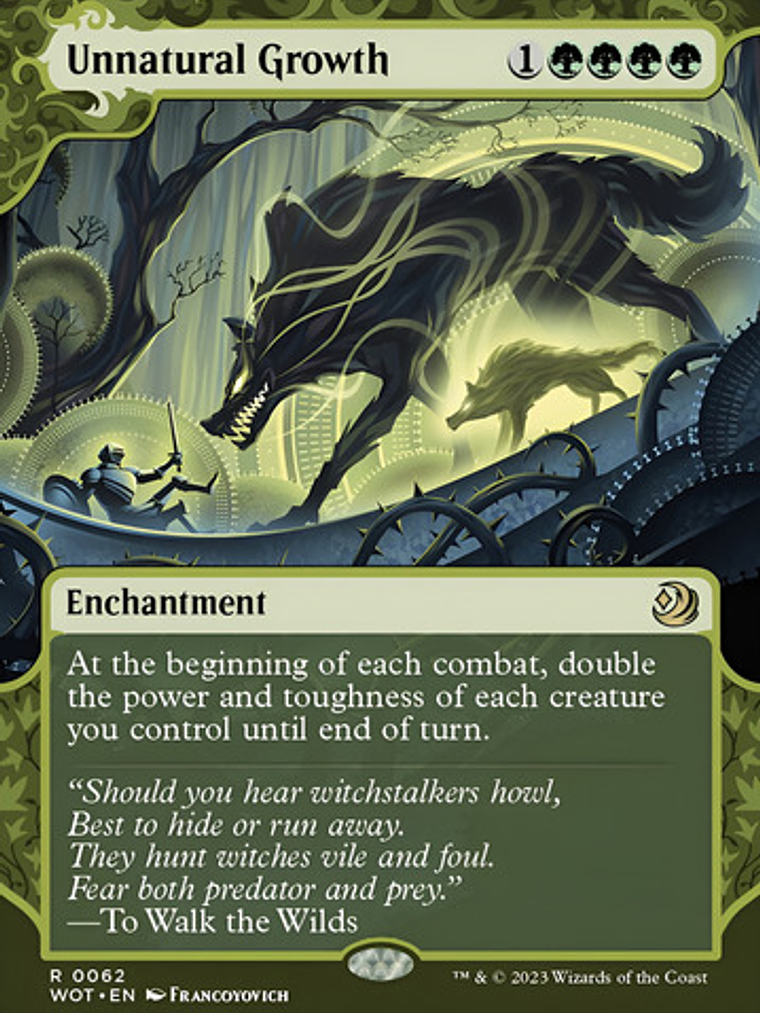 Carta Magic Unnatural Growth [woe] Mtg Unnatural Growth Ingl 1