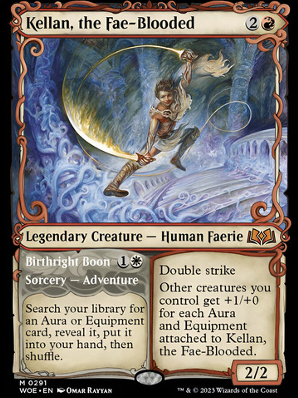 Carta Magic Kellan The Fae-blooded (showcase) [woe] Mtg Kell 1