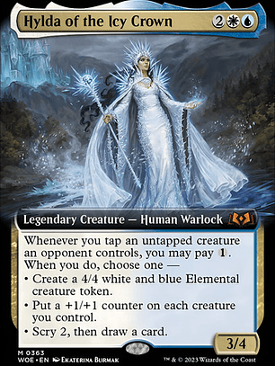 Carta Magic Hylda Of The Icy Crown (extended Art) [woe] Mtg 