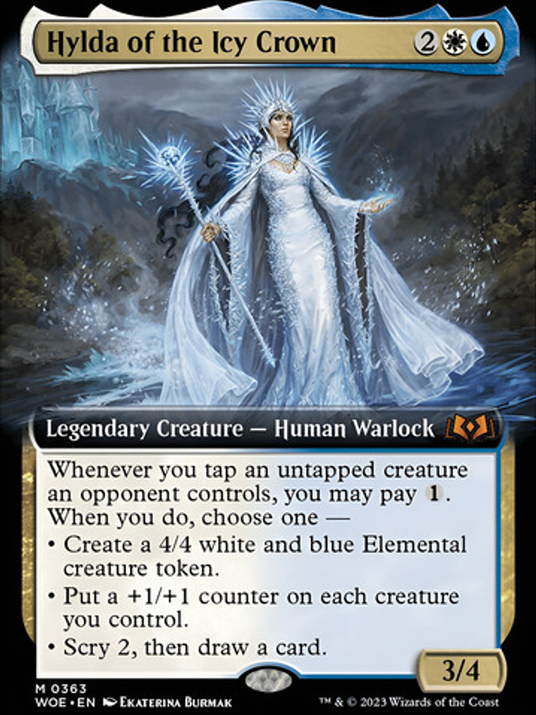 Carta Magic Hylda Of The Icy Crown (extended Art) [woe] Mtg  1