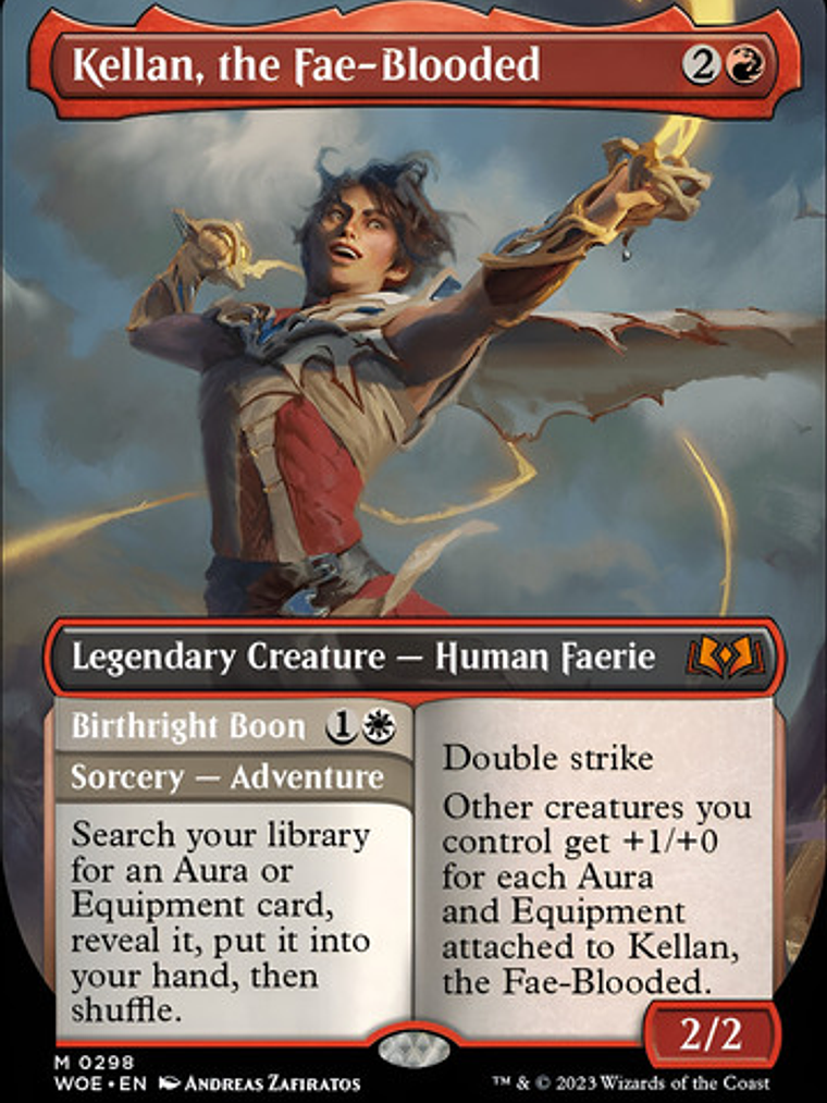 Carta Magic Kellan The Fae-blooded (borderless) [woe] Mtg Ke 1