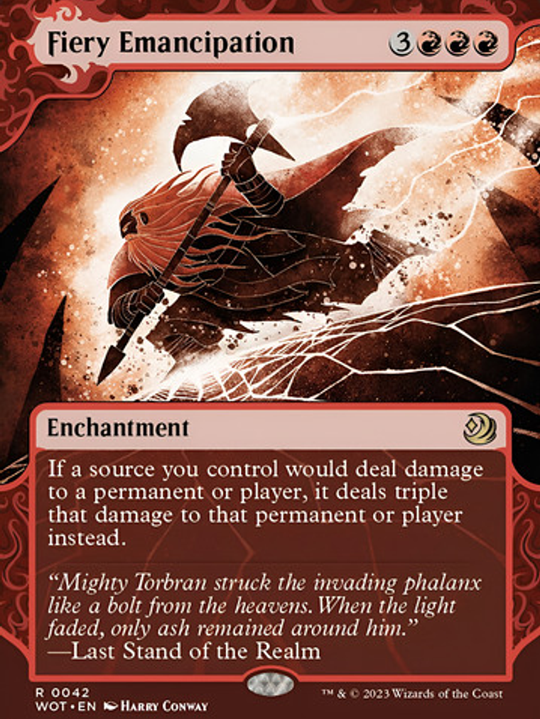 Carta Magic Fiery Emancipation Foil [woe] Mtg Fiery Emancipa 1