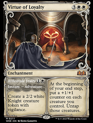 Carta Magic Virtue Of Loyalty (showcase) [woe] Mtg Virtue Of