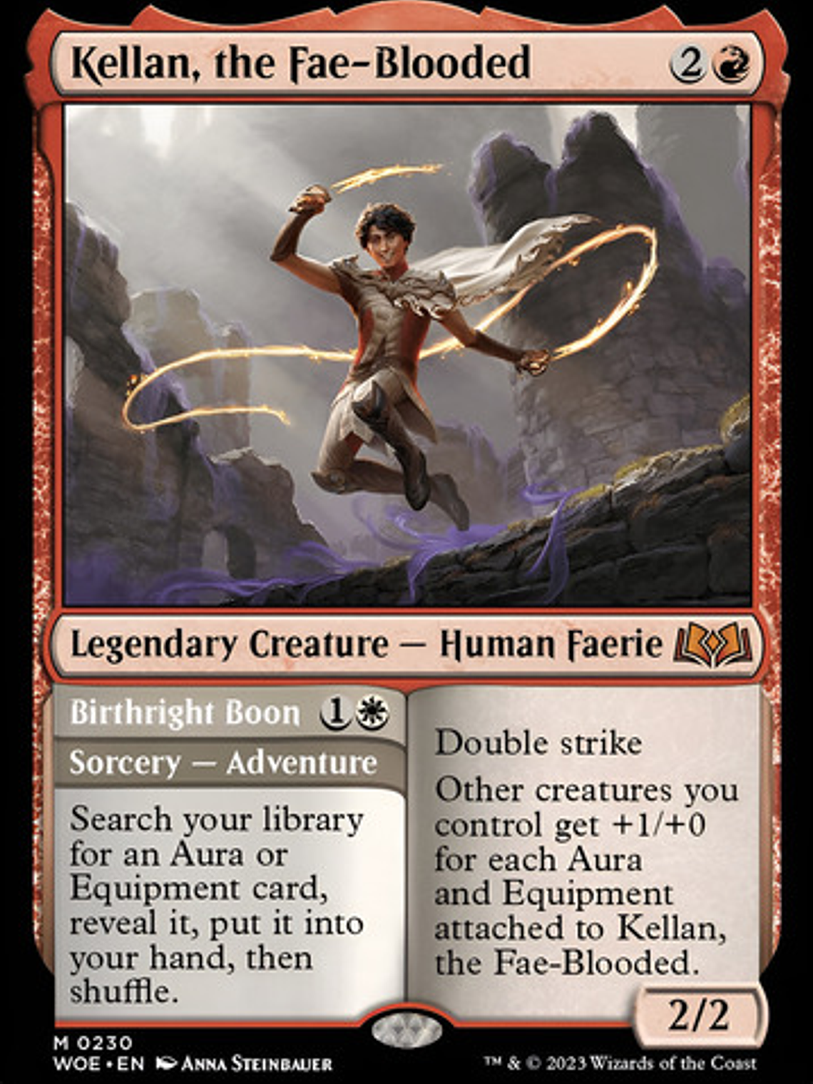 Carta Magic Kellan The Fae-blooded Foil [woe] Mtg Kellan The 1