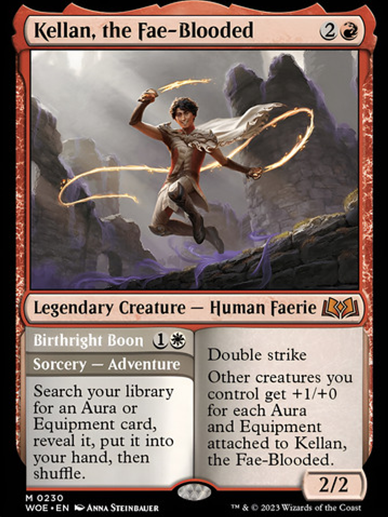 Carta Magic Kellan The Fae-blooded Foil [woe] Mtg Kellan The 1