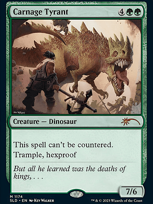 Carta Magic Carnage Tyrant (foil) Secret Lair Mtg Kev Walker