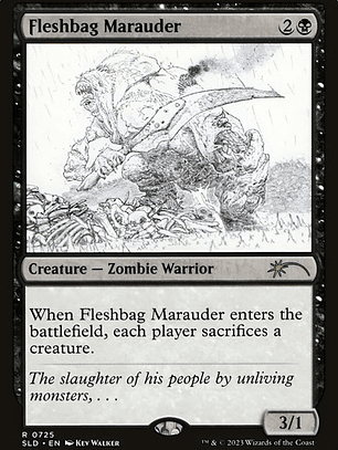 Carta Magic Fleshbag Marauder Sk Secret Lair Mtg Kev Walker 