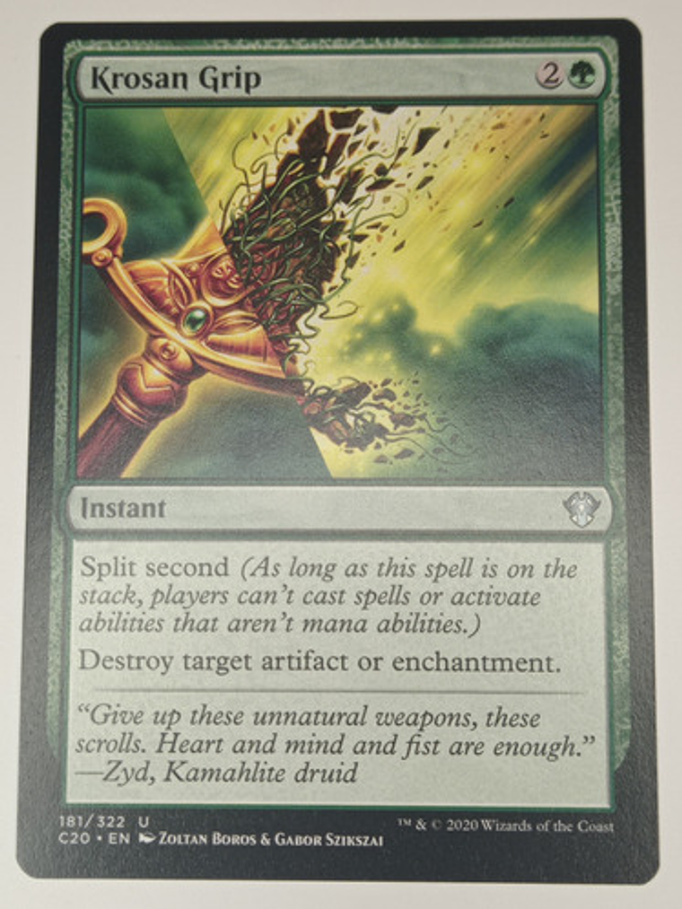 Carta Magic Krosan Grip [c20] Mtg Instant 1