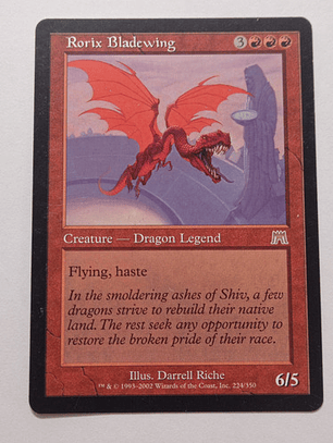 Carta Magic Rorix Bladewing 2002 Onslaught Mtg