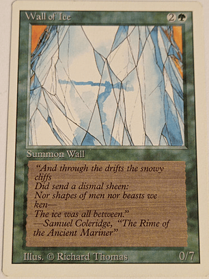 Carta Magic Wall Of Ice [revised 3ed] Mtg Creature