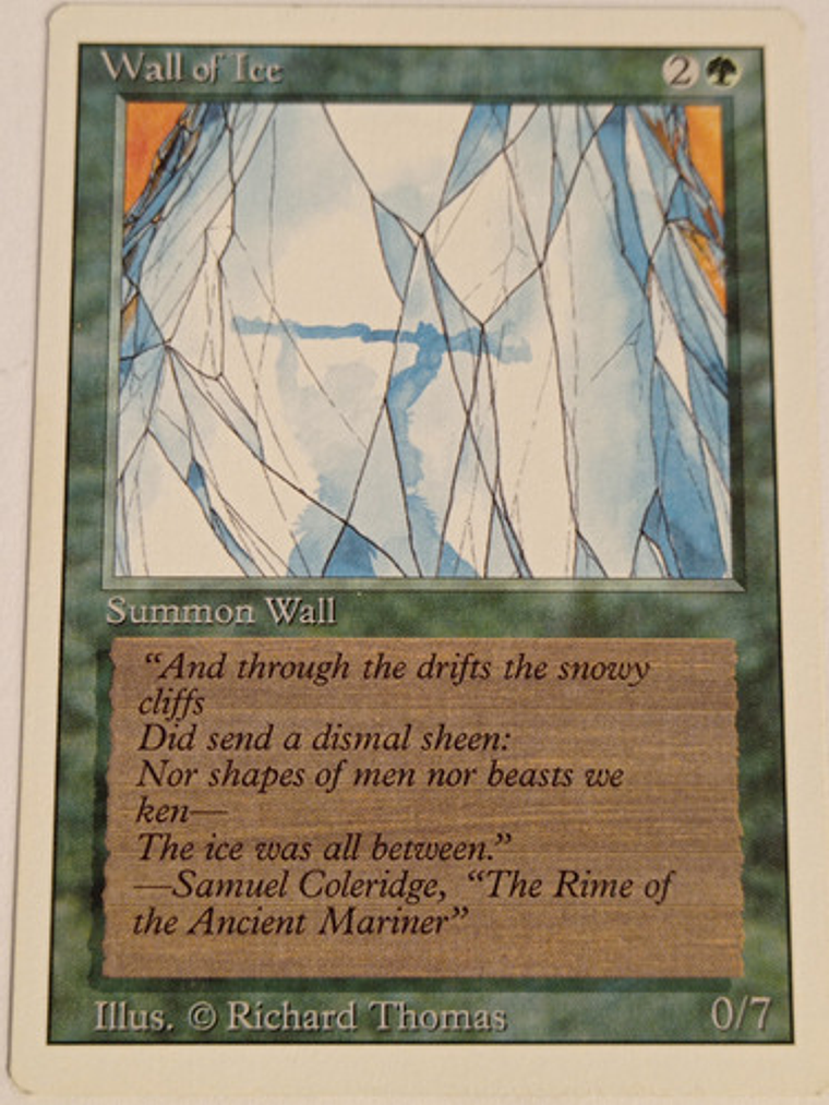 Carta Magic Wall Of Ice [revised 3ed] Mtg Creature 1