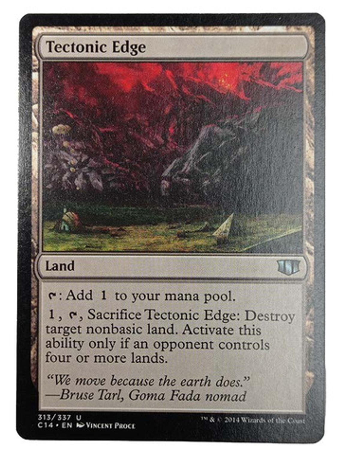 Carta Magic Tectonic Edge [c14] Mtg Land 1