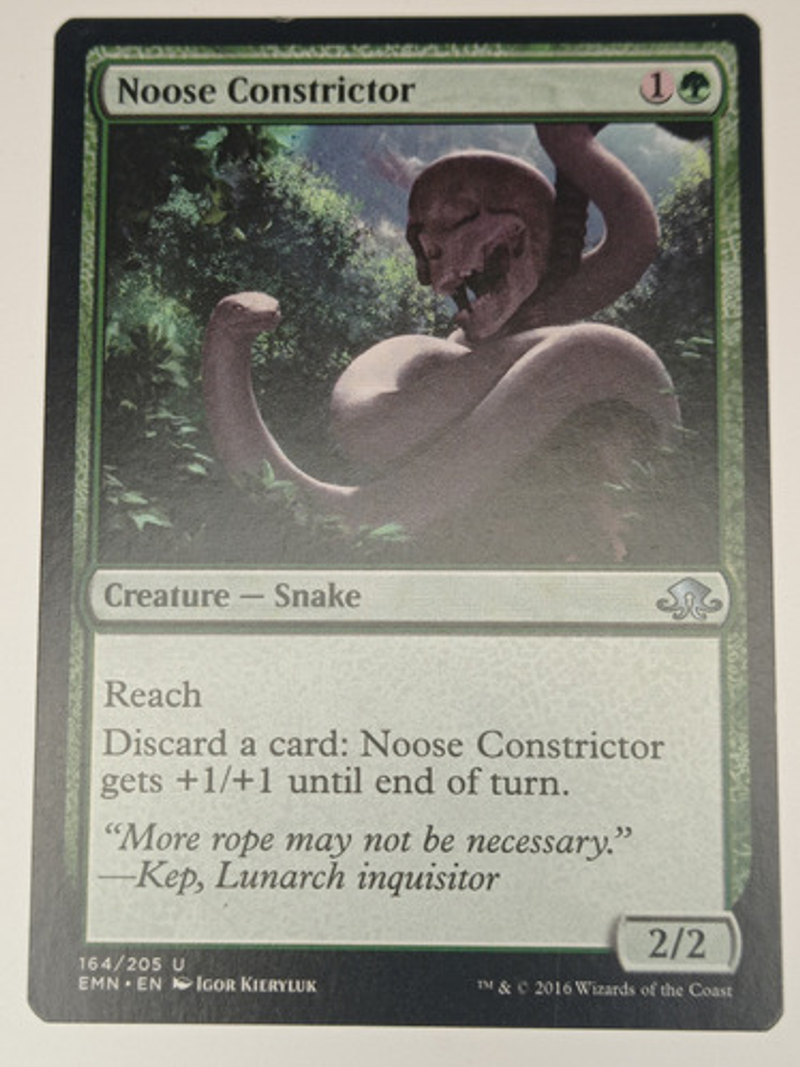 Carta Magic Noose Constrictor [eldritch Moon] Mtg Snake 1