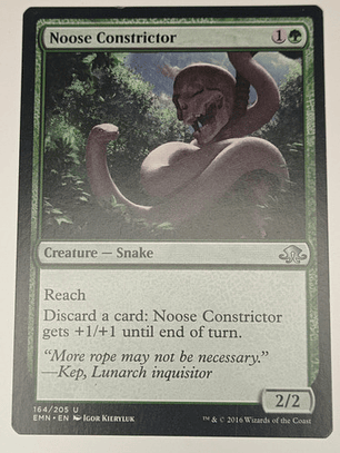 Carta Magic Noose Constrictor [eldritch Moon] Mtg Snake