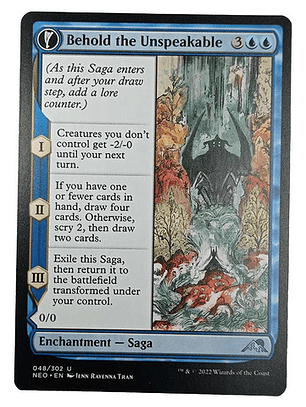 Carta Magic Behold The Unspeakable [neon] Mtg Enchantment