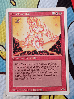 Carta Magic Fire Elemental 1994 Revised Ed Mtg