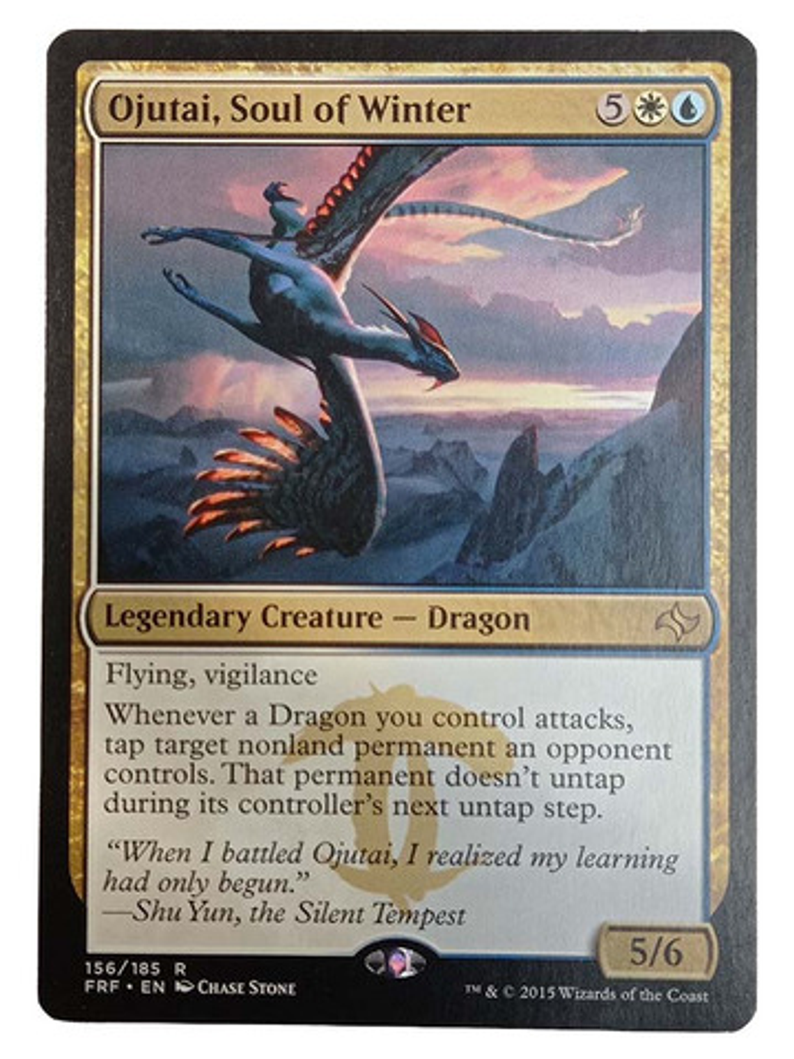 Carta Magic Ojutai Soul Of Winter [fate Reforged] Mtg Dragon 1