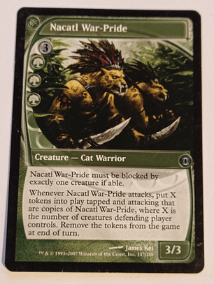 Carta Magic Nacatl War-pride [future Sight] Mtg Cat Warrior