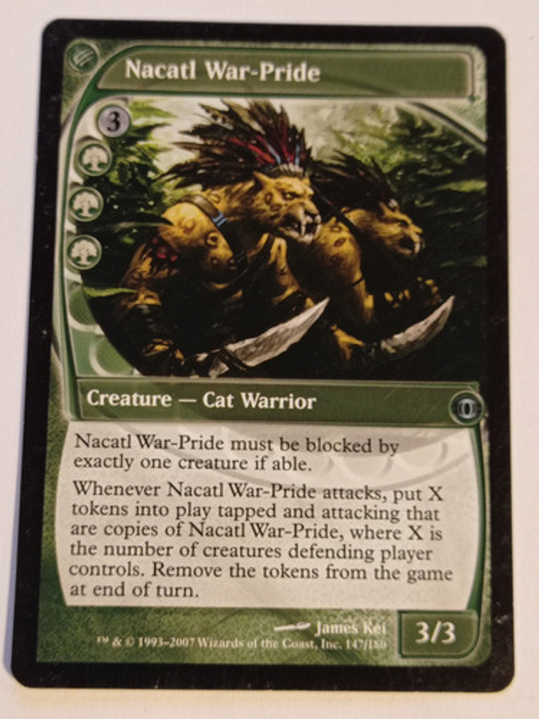 Carta Magic Nacatl War-pride [future Sight] Mtg Cat Warrior 1