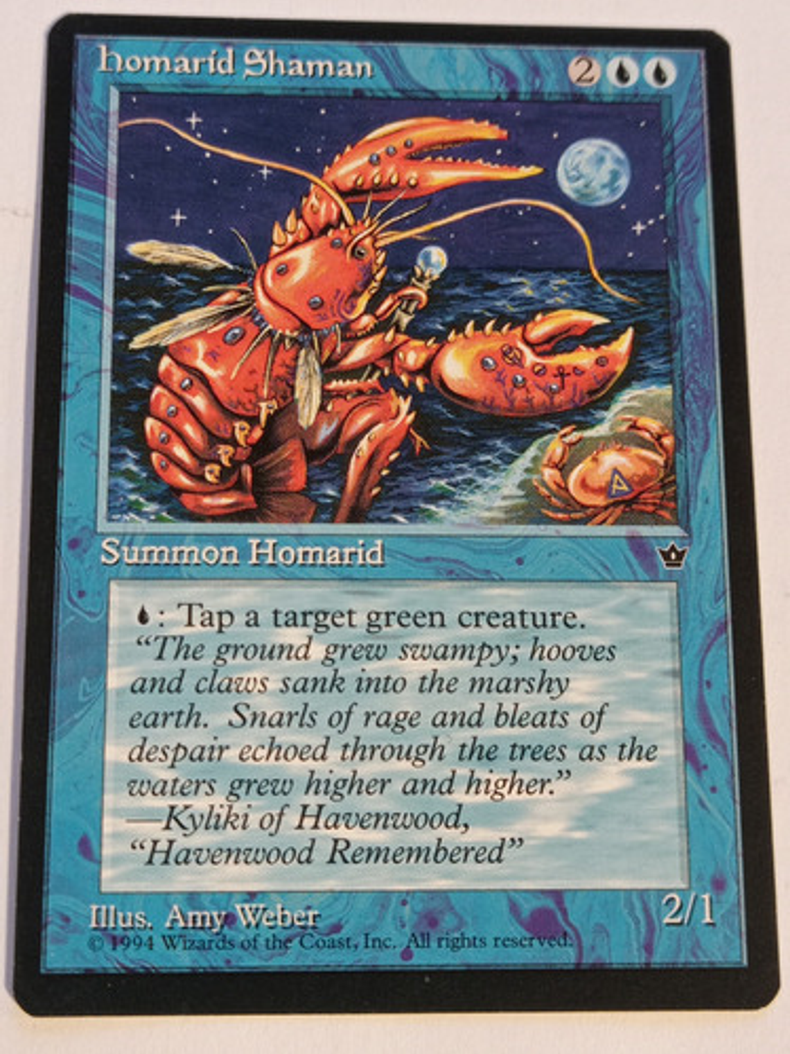 Carta Magic Homarid Shaman [fallen Empires] Mtg Creature 1