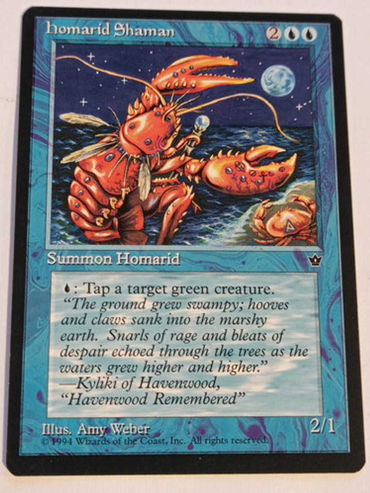 Carta Magic Homarid Shaman [fallen Empires] Mtg Creature 1