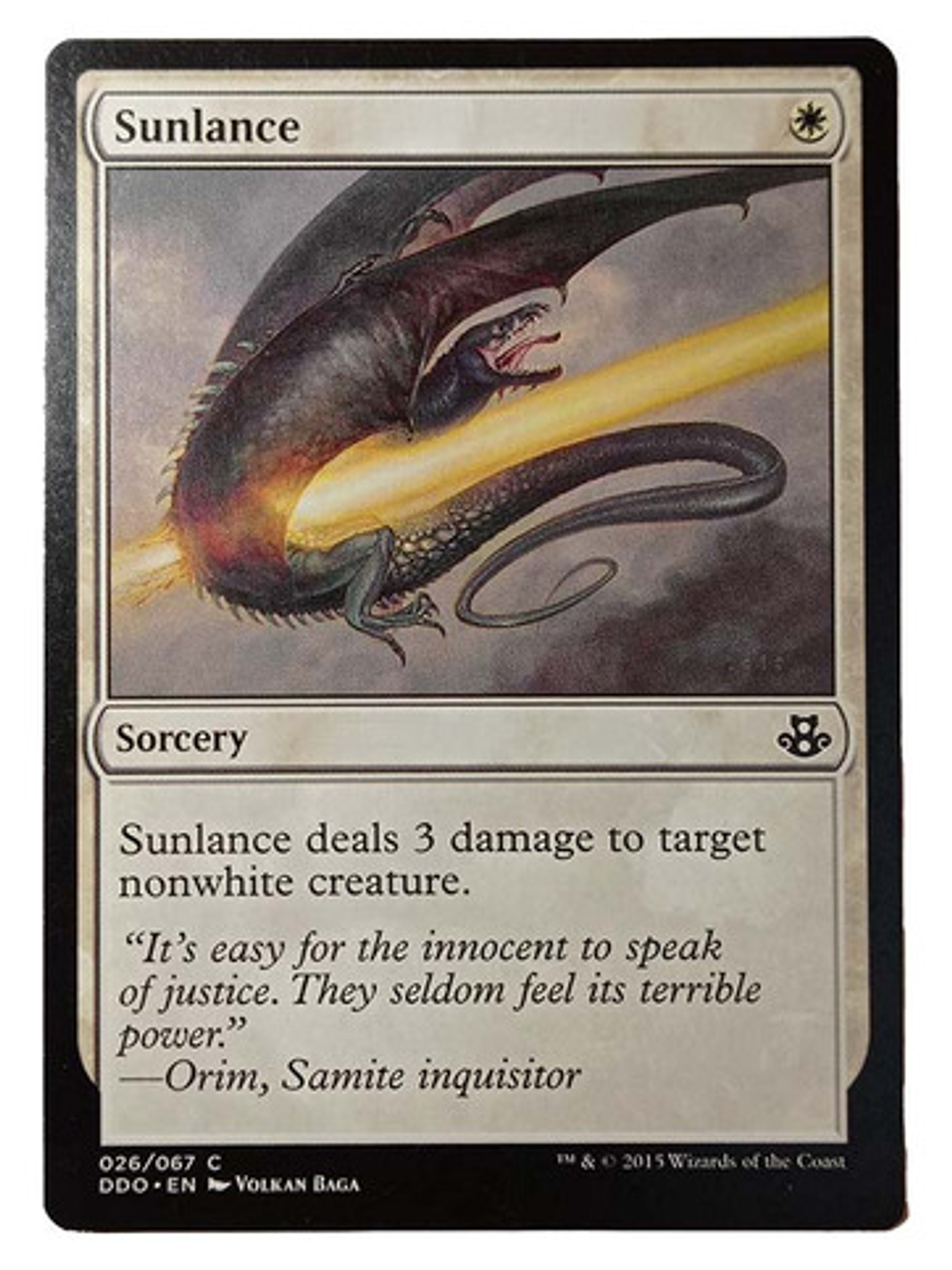 Carta Magic Sunlance [elspeth V Kiora] Mtg Sorcery 1