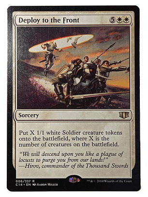 Carta Magic Deploy To The Front [c14] Mtg Sorcery