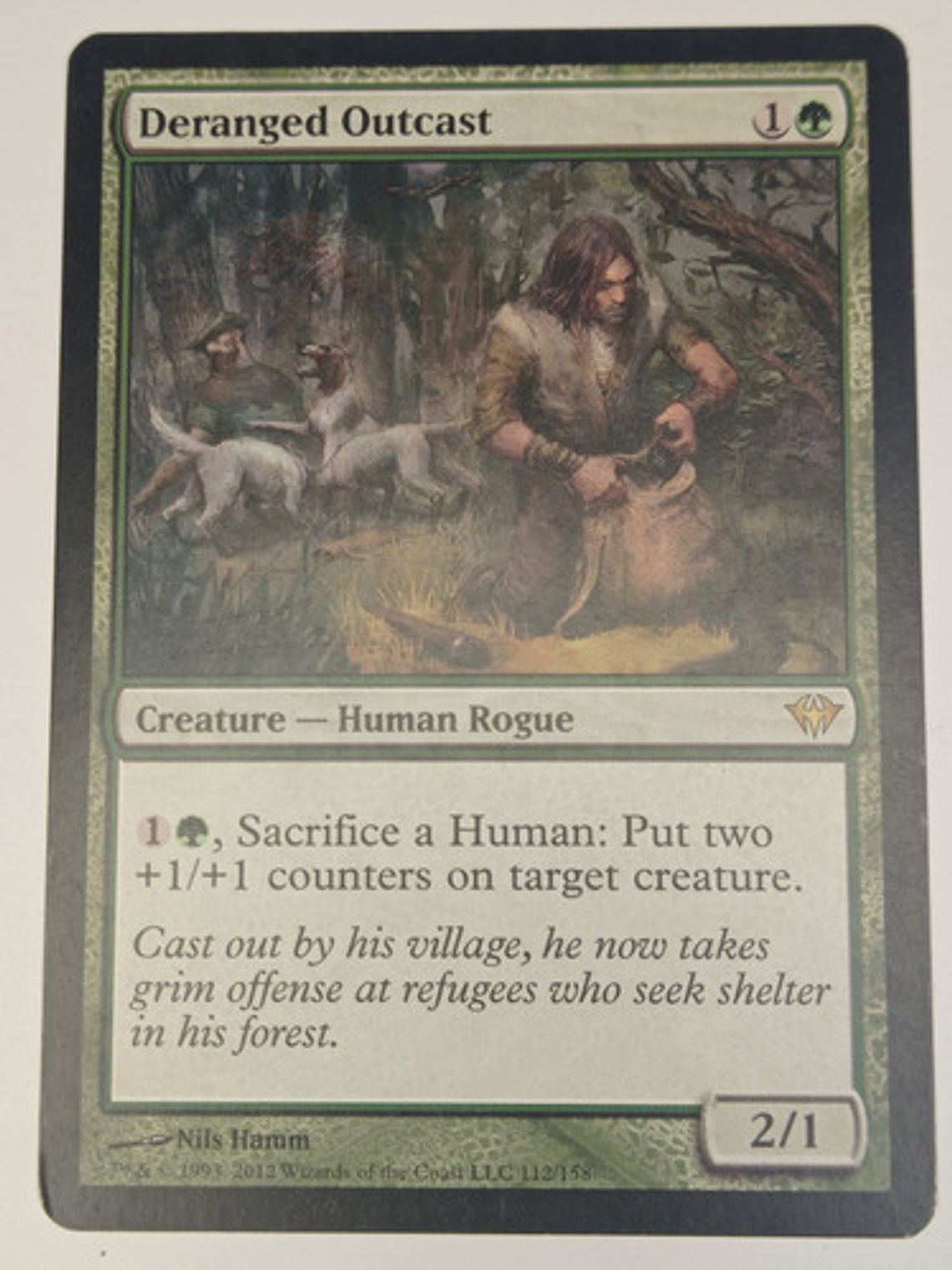 Carta Magic Deranged Outcast [dark Ascension] Mtg Human 1