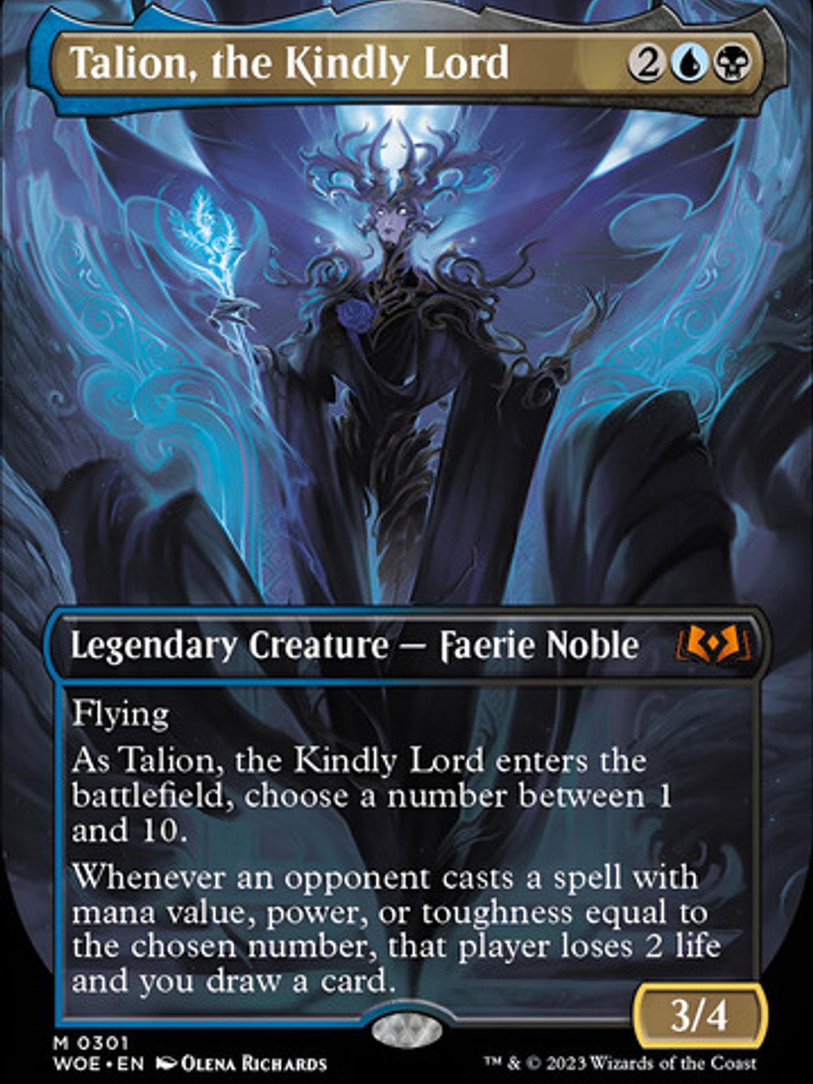 Carta Magic Talion Kindly Lord (borderless) Foil [woe] Mtg T 1