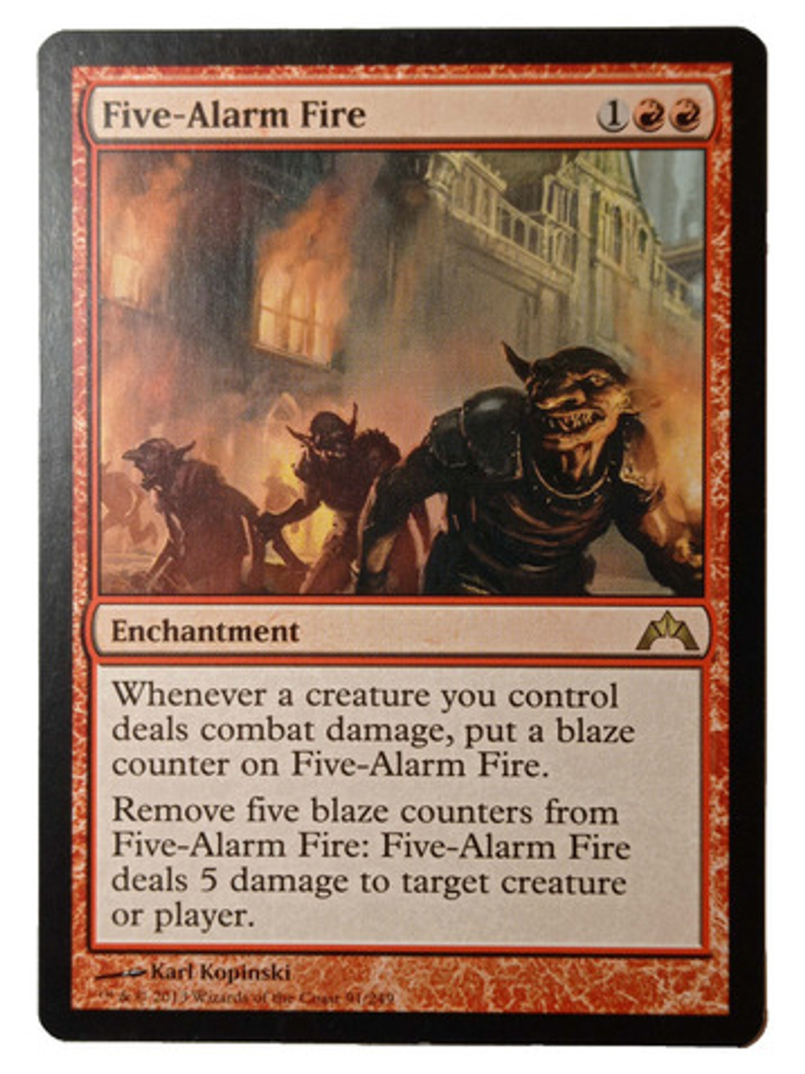 Carta Magic Five-alarm Fire [gatecrash] Mtg Enchantment 1