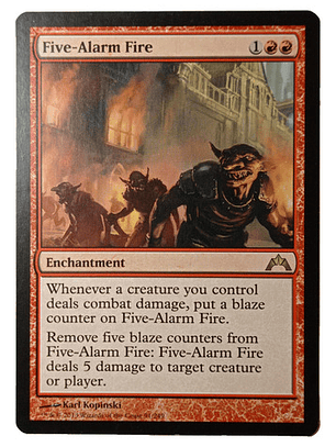 Carta Magic Five-alarm Fire [gatecrash] Mtg Enchantment