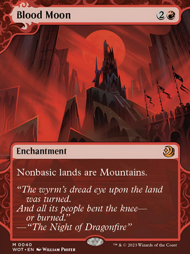 Carta Magic Blood Moon [woe] Mtg Bloodmoon Inglés 1